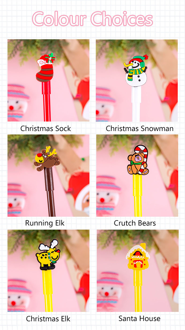 Christmas Series Neutral Pen 0.5mm Black Water based Cartoon Gift Gel Pen