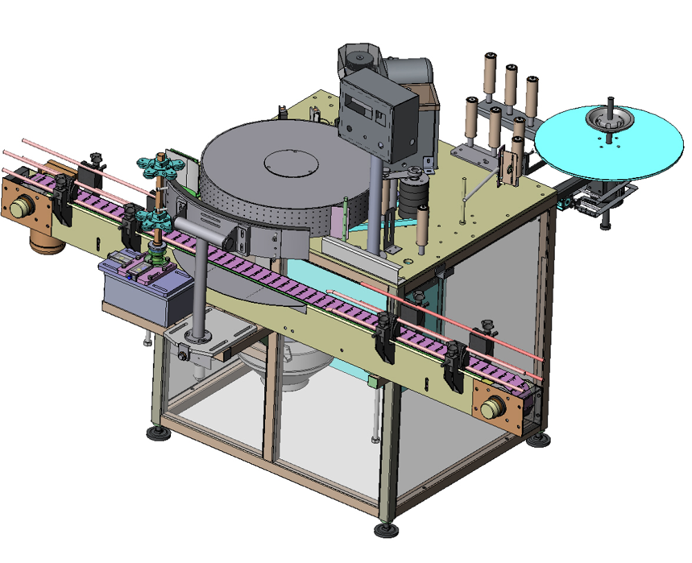 high accurcy full automatic liquid glue labeling machine production line