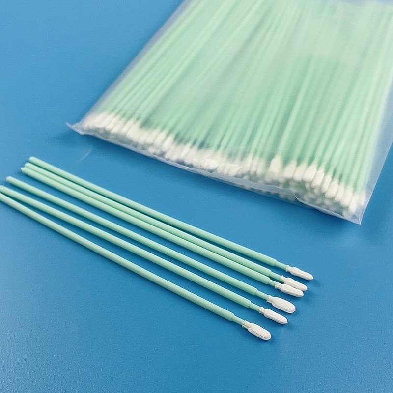 6.4'' Long Polyester Cleaning Swab Lint Free With Flexible Paddle Optical Lens Clean