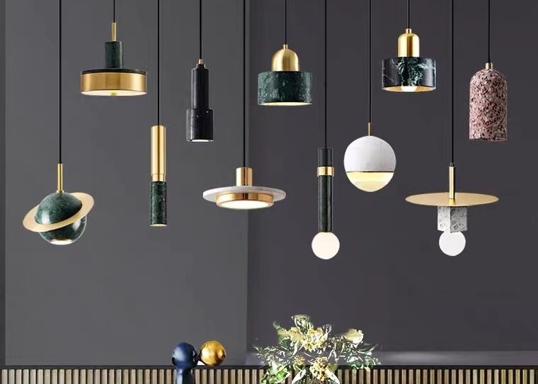 Colorful Home Bedroom Led Pendant Ceiling Lights Cement Suspended Pendant Lamp