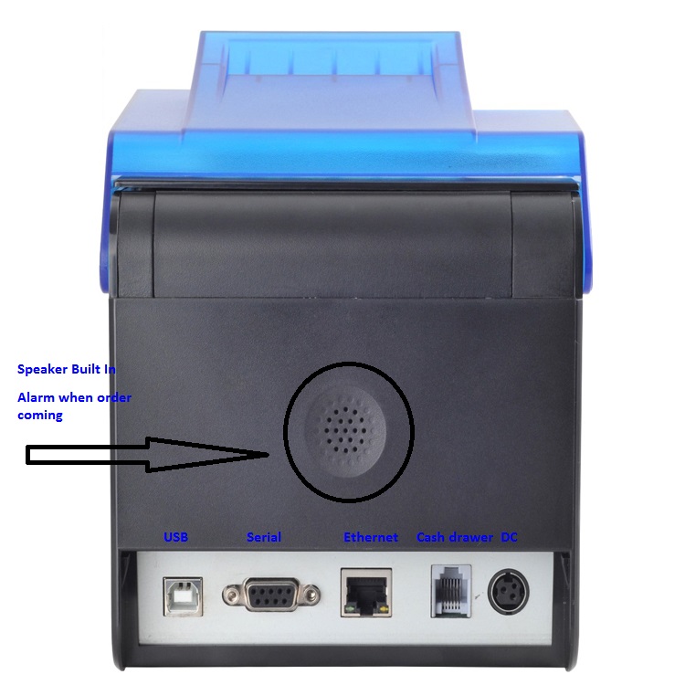 300mm/S Kitchen Receipt Printer 80mm Thermal Ticket Printer Oilproof