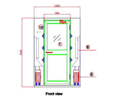 Personnel Clean Room Air Showers Dust Removal Cleaning Room Equipment