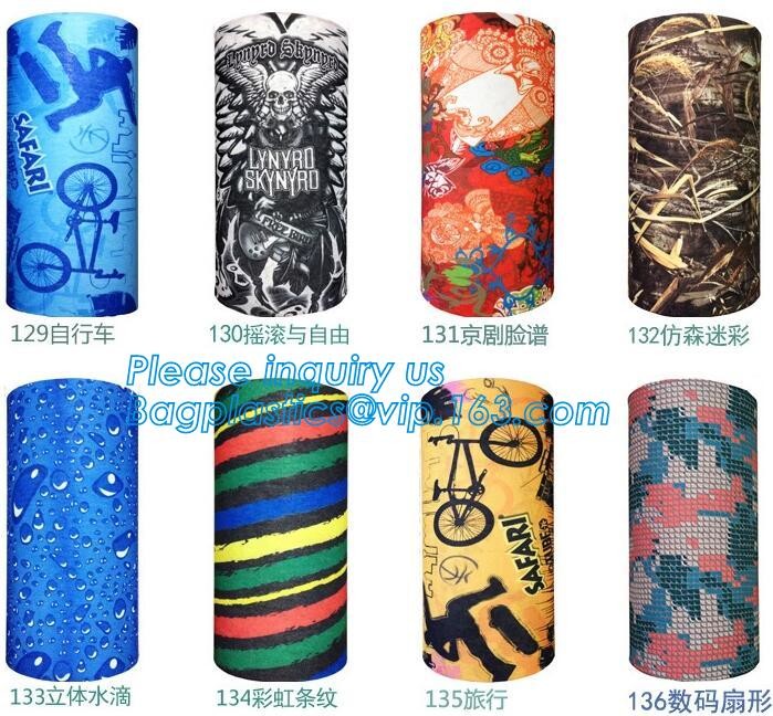 multi choice women head scarf printed colorful face mask custom logo/size bandana,Sport Strapping Seamless Custom Gaiter Whi