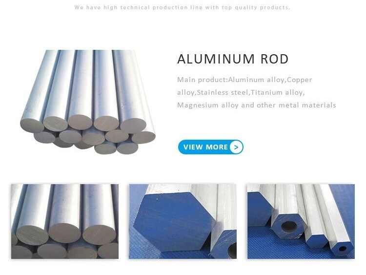High Quality 2A14 3A21 1070 1100 2024 7075 6061 6063 T6 6082 3mm 5mm 8mm Aluminum Rod Extruded Pure Aluminum Bar