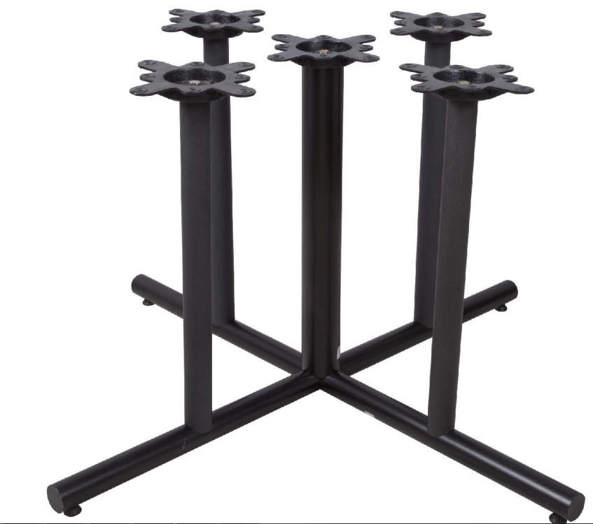 Cast Iron Outdoor Table Base Matt Finish Furniture Component for large table top