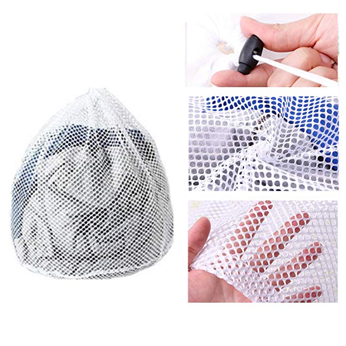 Delicate Underwear Net Mesh Laundry Bag Wash Protection Rope Seal Open Convenient