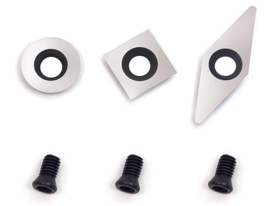 3pcs Mini Carbide Turning Tool Replacement Cutter Set for Mini Wood Lathe Turning Tools