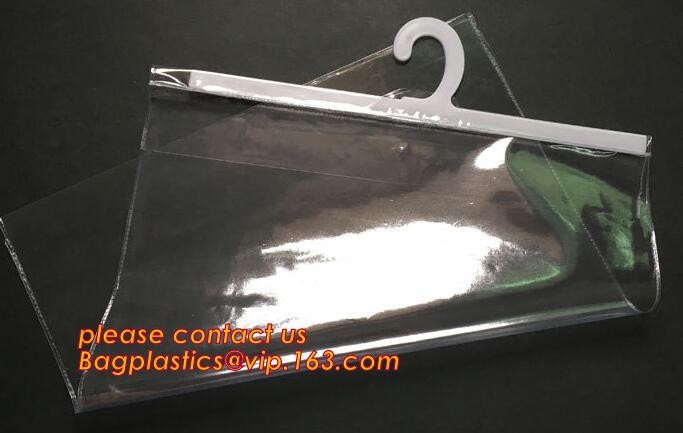 Frosted Zip lockk bag EVA PVC hanger bag for clothes, EVA frost drawstring bag, Frosted Plastic EVA Garment Packing Bag zi