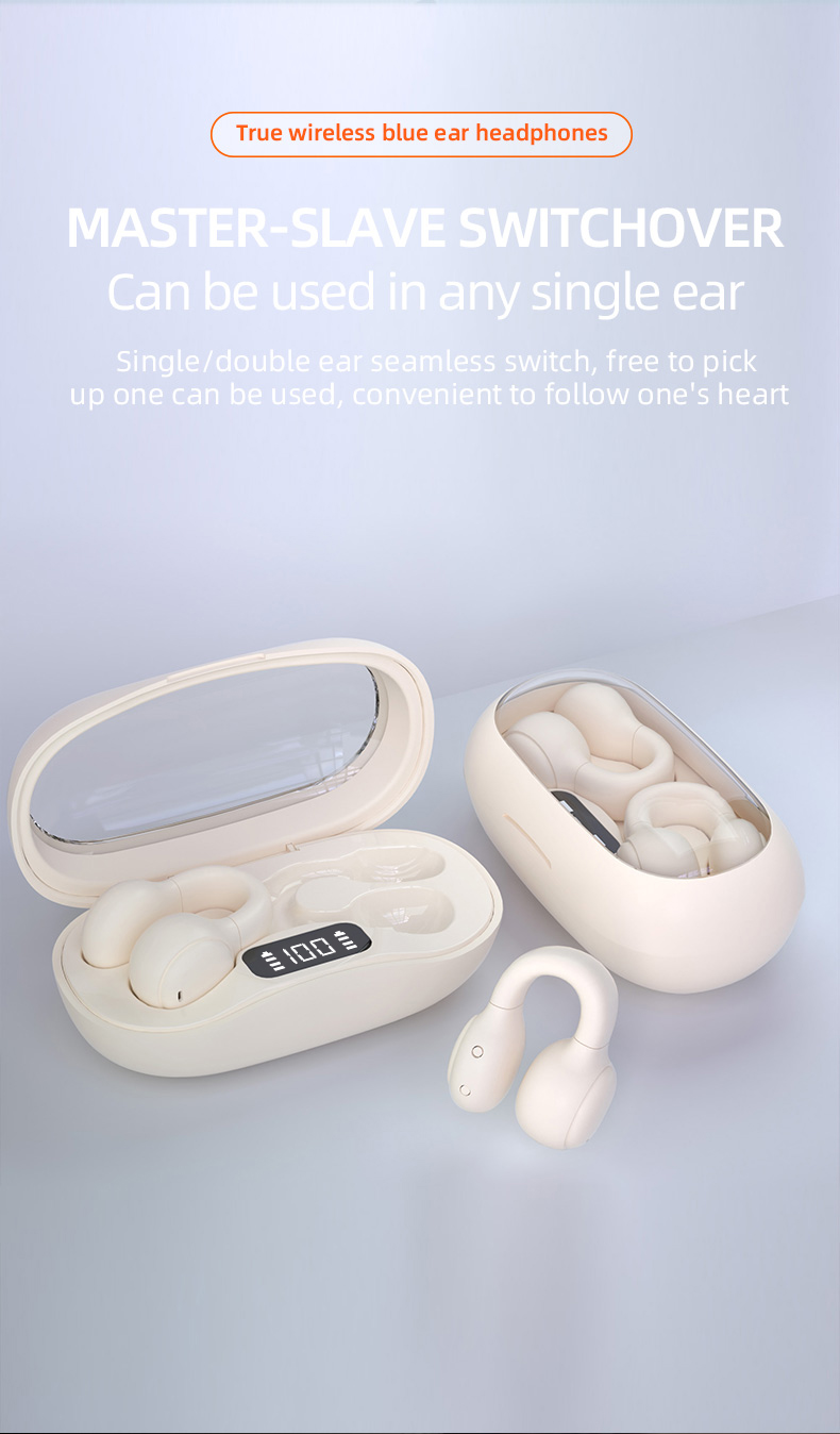 Sport Meeting Running Headset Bone Conduction Wireless Earphones with LED Display