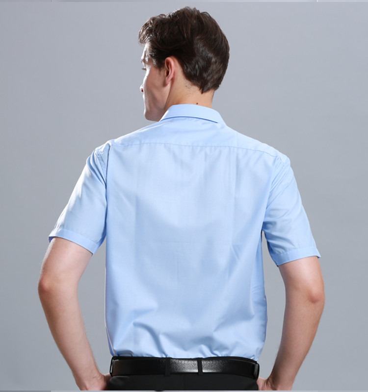 Blue Breathable Office Work Uniforms Plus Size New Design Yarn Dyed Technics