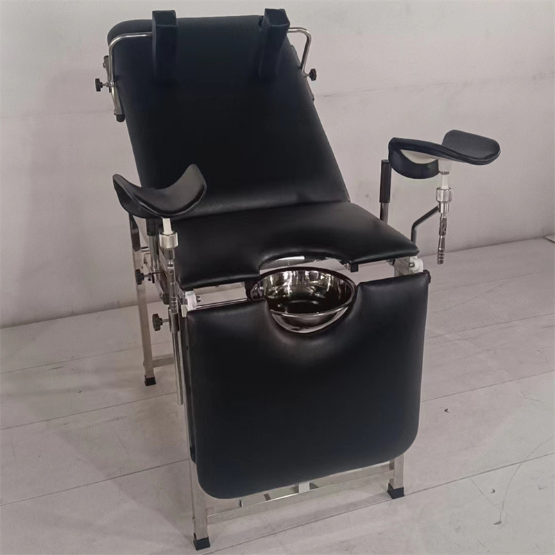 Stainless Steel Surgical Table Gynecology Examination Table Adjustable Backrest And Leg Supports