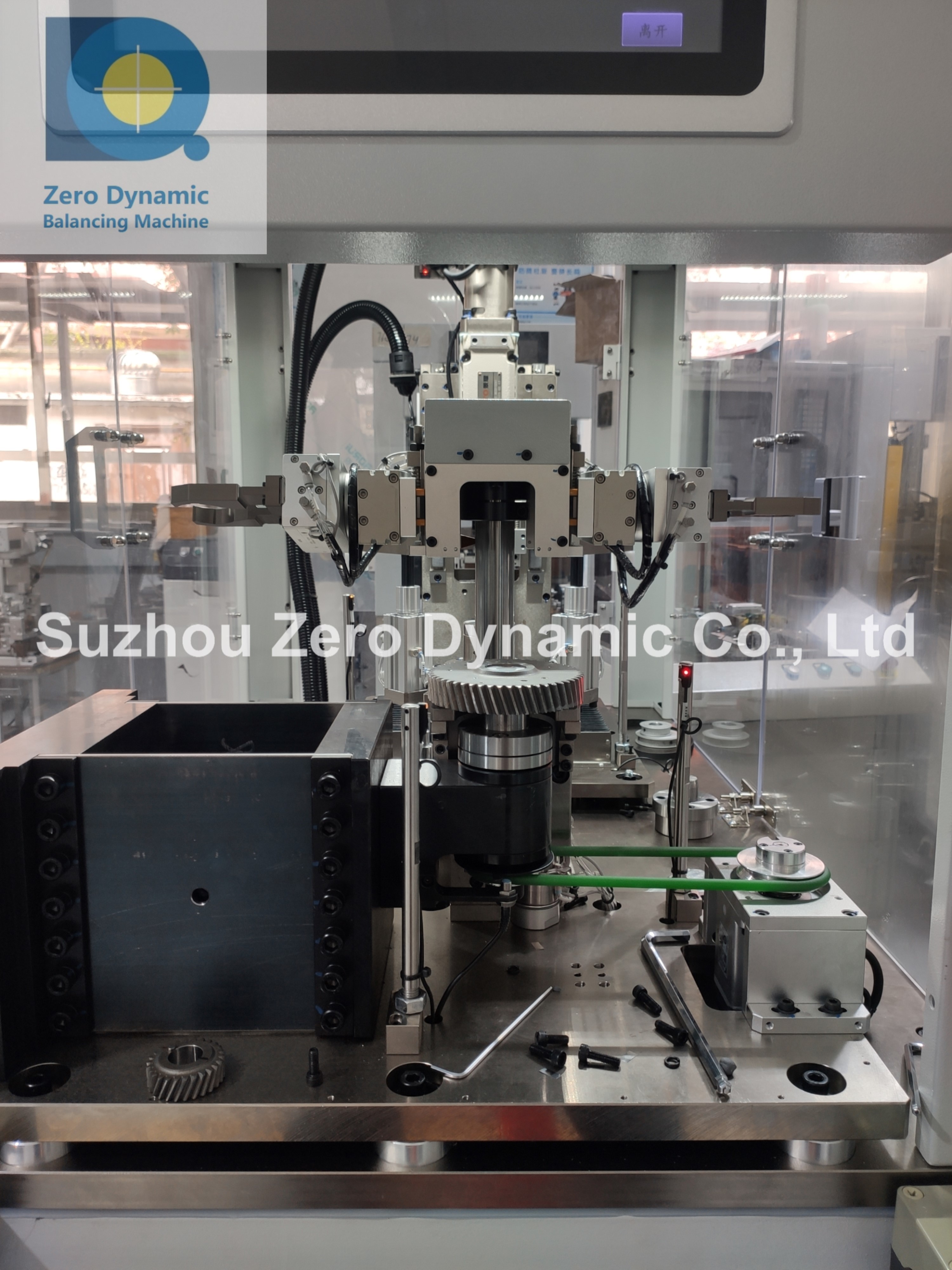 Two Station Gear Workpiece Single Plane Automatic Drilling Correction Balancing Machine