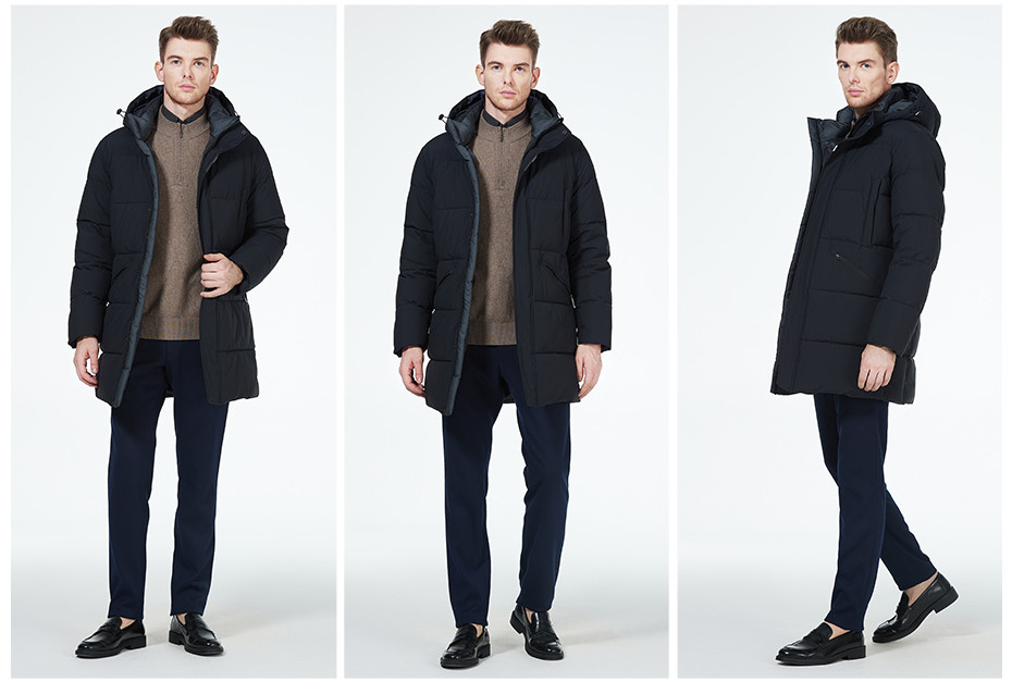 Unisex Mens Waterproof Winter Jacket Imitation Fur Down Puffer Coat Size 54
