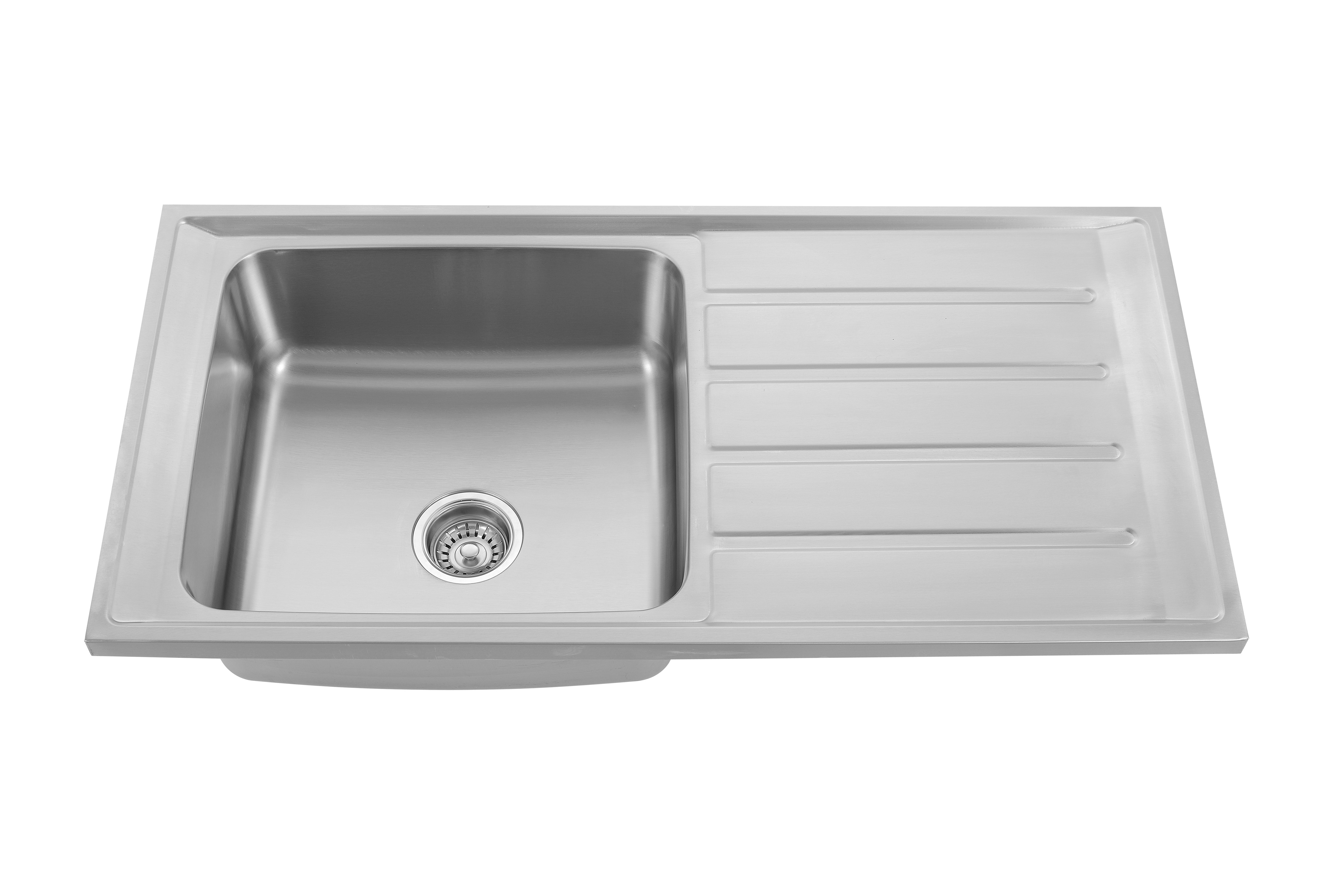 10050R Square Bowl Kitchen Sink With Drainboard 100x50cm