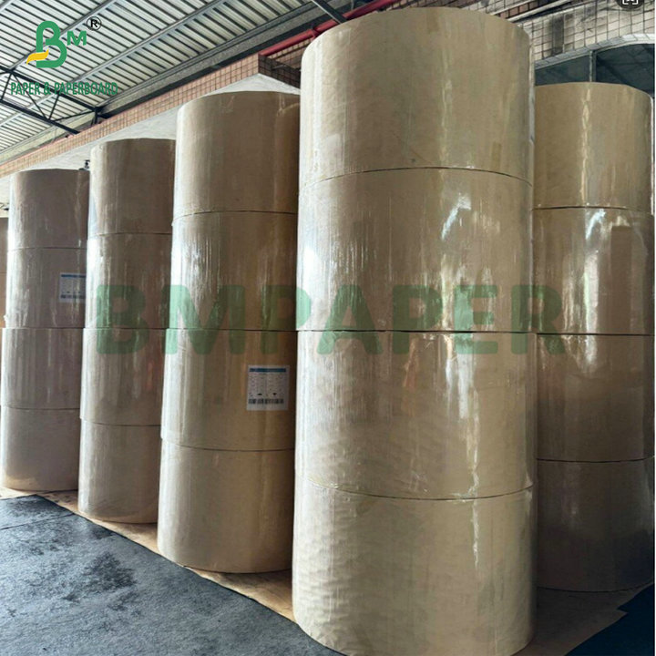 Strength 90g 100g Pure Kraft Paper Roll For Making Shopping Bag Coffee Take-out Bags
