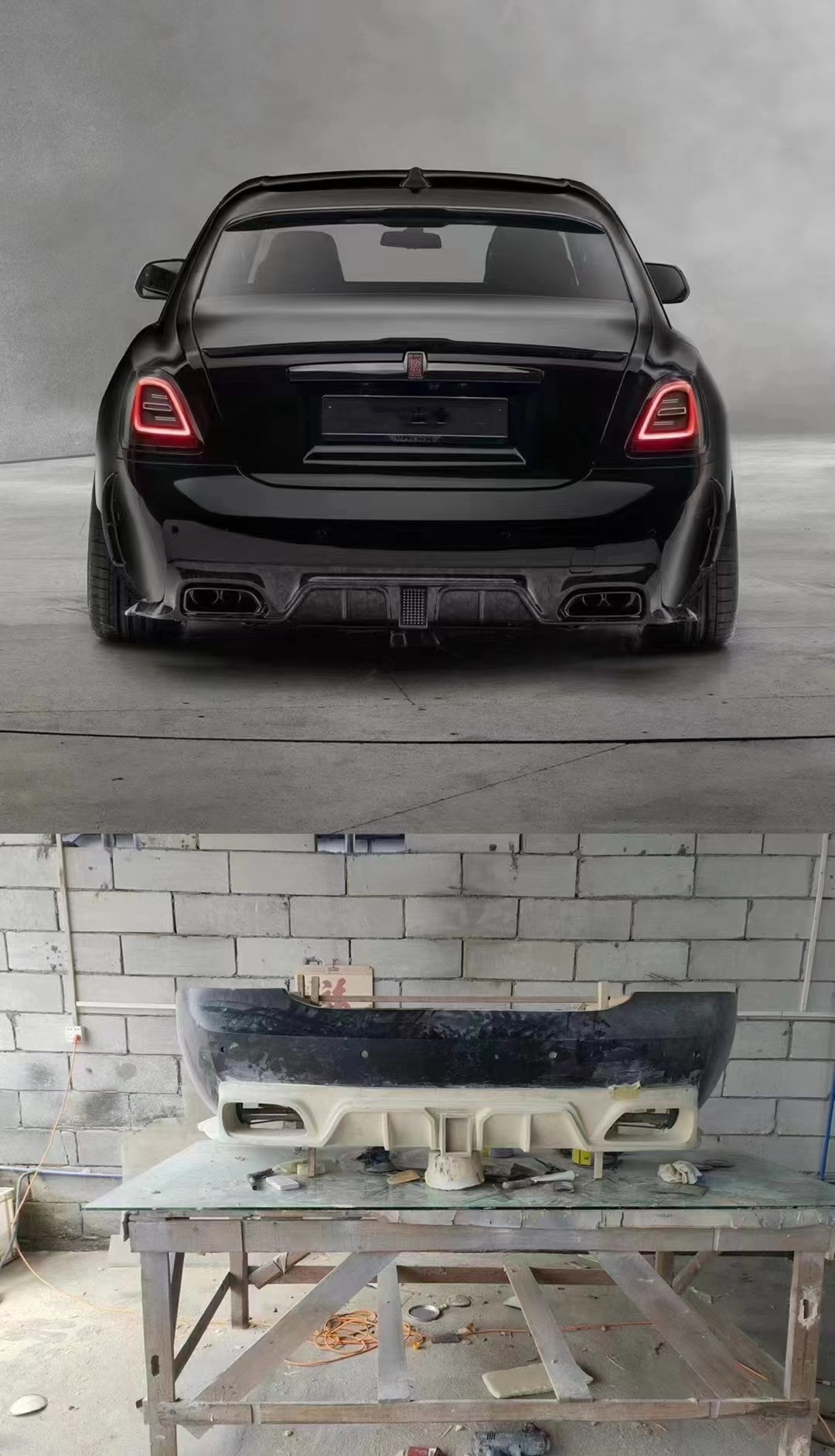 OEM Ghost Rolls Royce Body Kit MSY Style Carbon Fiber Skirt