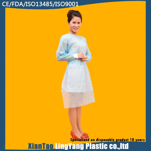 Well - Designed Disposable Medical Gowns Acid Proof Alkali Proof