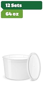 64 oz 12 sets tubs