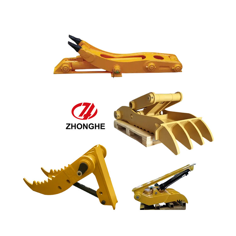 Antiwear Excavator Thumb Bucket for CAT312, PC60 with Yellow Black Tooth Replacable