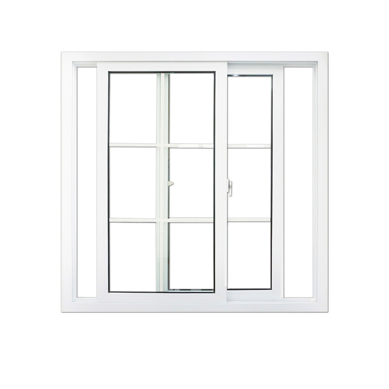 58mm Single Sliding Window Single Glass Tempered Glazed White UPVC