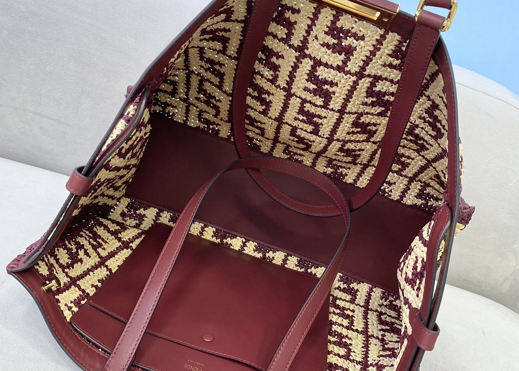 High Capicity 42cm Tote Shopper Bag , Handmade Straw Woven Tote Bag