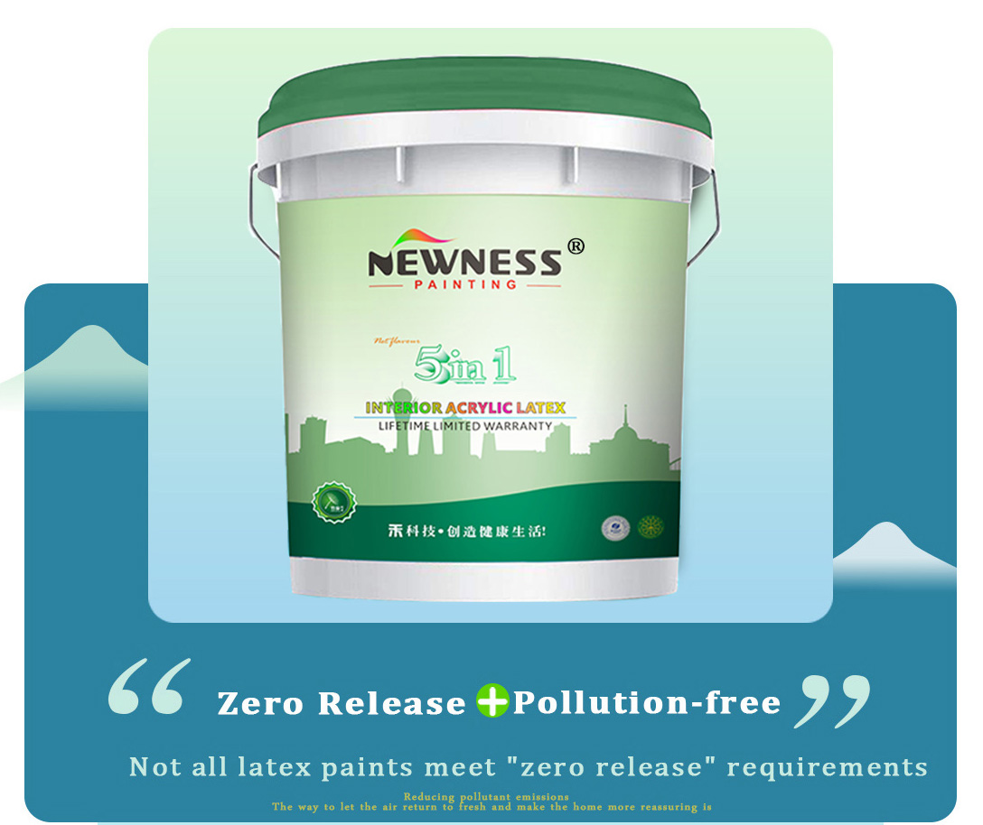Brush Application Eco-friendly Emulsion Interior Wall Paint in Pink for Custom Color