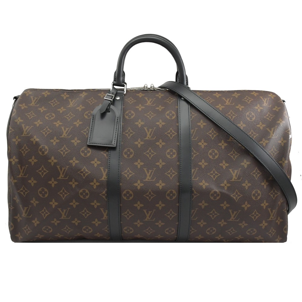 Macassar Coated Canvas LV Keepall BandoulièRe 55 Louis Vuitton M56714