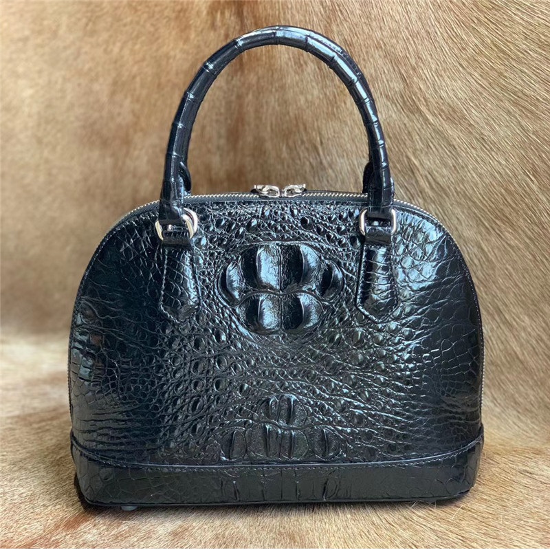 Authentic Exotic Crocodile Skin Women's Shell Purse Genuine Alligator Leather Female Handbag Lady Single Shoulder Bag