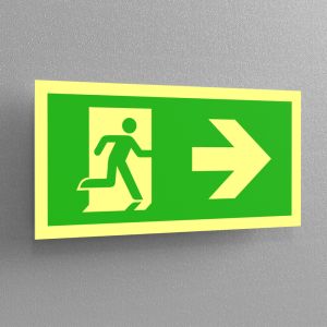 Buy cheap Self Luminous Emergency Photoluminescent Exit Signs Code Custom product