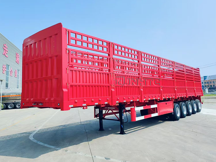 High Strength 3 Axles 4 Axle 5 Axles Customized Bulk Cargo Fence Semi Trailer 16 Meters Cargo Trailer With Tarpaulin