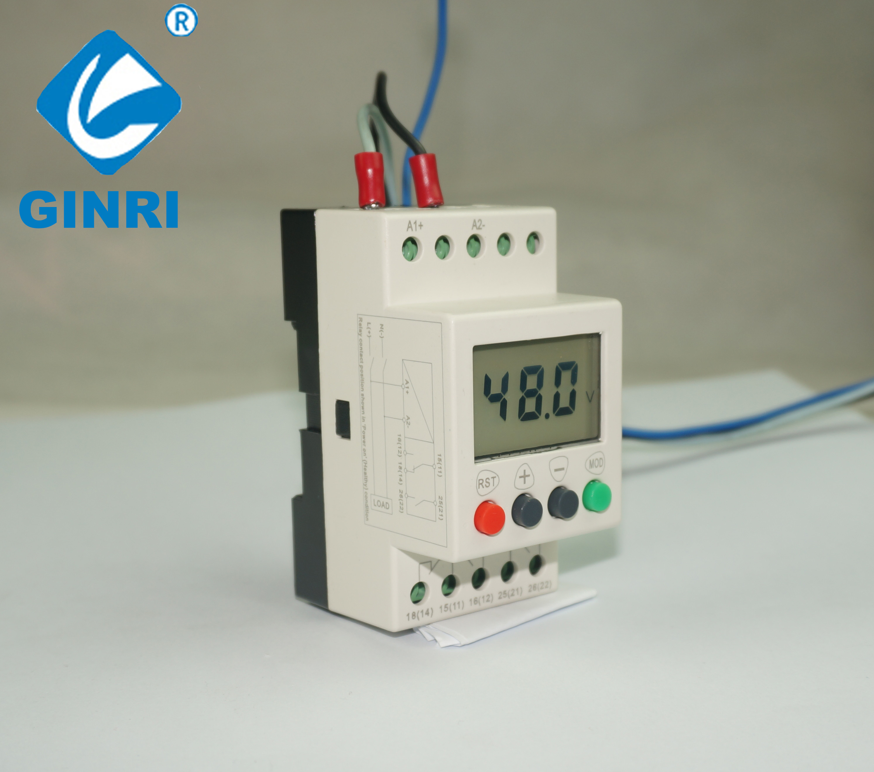 Single Phase Overvoltage Protection Relay 35mm Din rail Mounting For Refrigeration