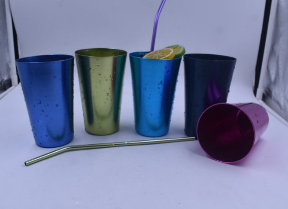 UN Anodized Aluminum Drinking Glasses 400ml Beer Drinking Cup
