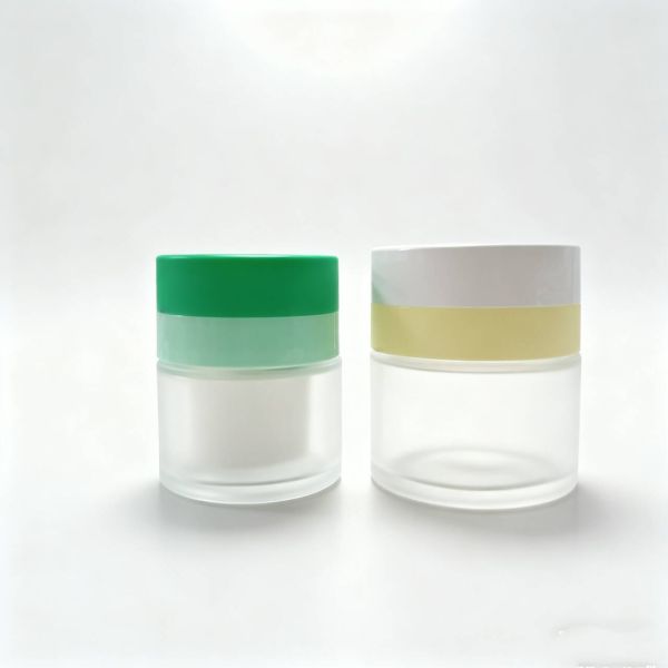 Glass Refillable Airless Jar 30ml 50ml with PP Material and PCR Material