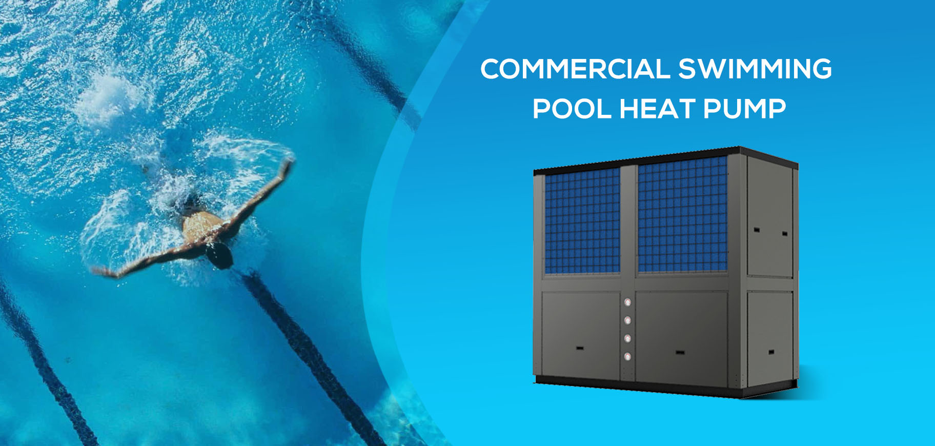OEM DC On/Off Electric R32 90Kw Commercial Swimming Pool Heat Pump For Outdoor Pools