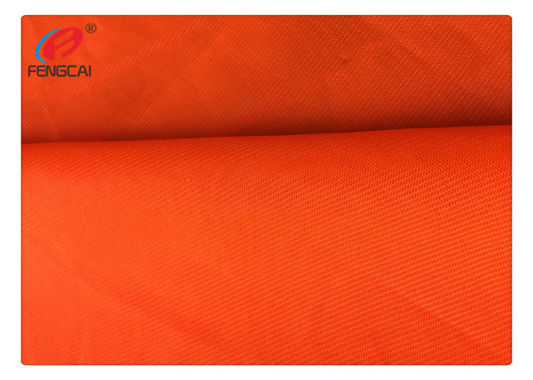 100% Polyester Safety Fluorescent Material Fabric Orange Yellow For Warning Vest