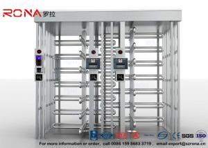China Double Lane Full Height Turnstile 304 Stainless Steel Turnstiles CE Approved on sale