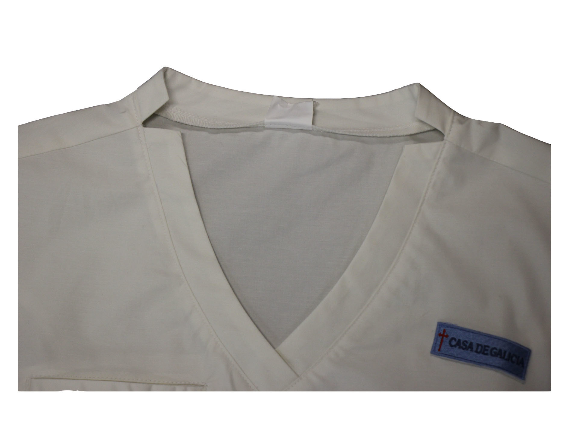 160 GSM T/C 55%/42% Spandex3% White V Neck Short Sleeves Medical Scrubs Medical Uniform