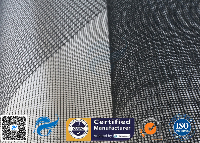 PTFE Coated Fiberglass Open Mesh Fabric 4X4MM Black Conveyor Belt Roll 260℃