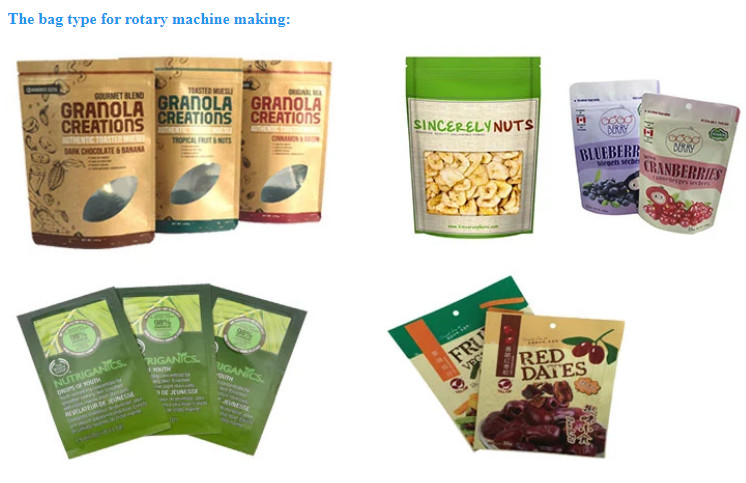 Cashew Nuts Packing Flat Pouch Rotary Packing Machine CE Certification