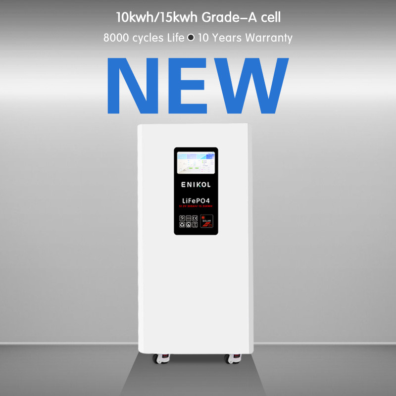 51.2V Household Energy Storage Battery 48V 300AH 15KWH Wheeled Built In BMS