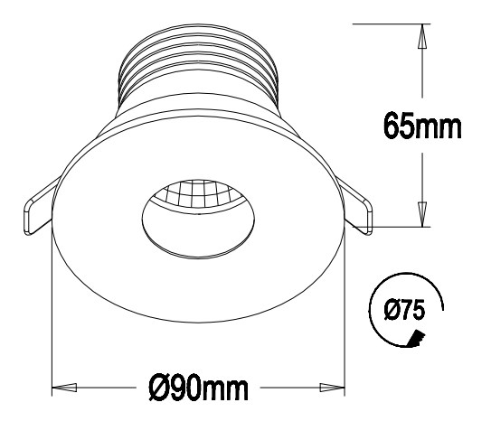 3W 140LM 25 Degree Reflector 3000K Warm White Of Led Ceiling Light Warranty 3 Years