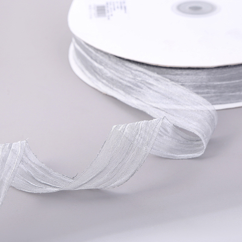 Gift Wrapping 25mm Organza Ribbon Korea 2.5cm Sheer Wired Ribbon