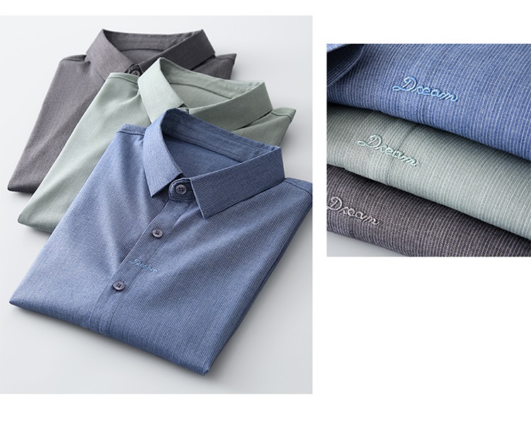 Autumn Popular Shirt Long Sleeve for Men and Boys Nonwoven Heat-transfer Printing