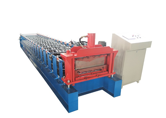 Galvanized Steel Floor Tile Decking Roofing Roll Forming Machine PLC Control