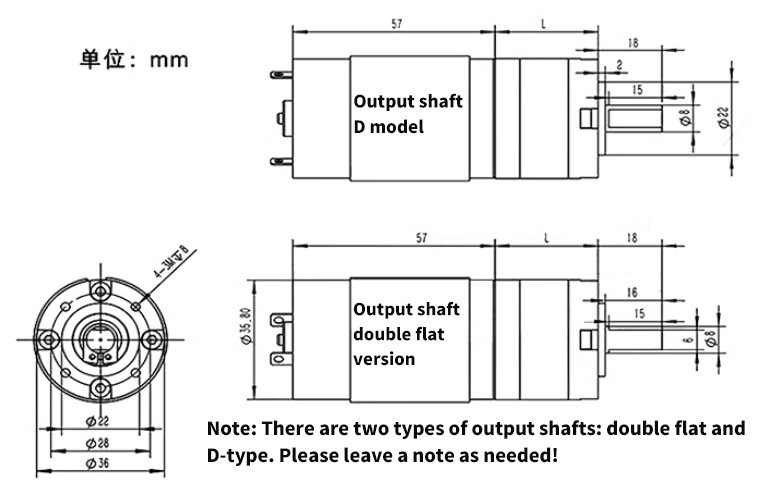 DC Planetary Reduction Motor PG36-555 36mm 12/24V 8-1600RPM Planetary Gear Reduction Motor Smart Home Motor