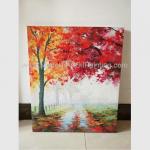 Abstract Palette Knife Oil Painting Handmade Landscape Autumn Forest For Star