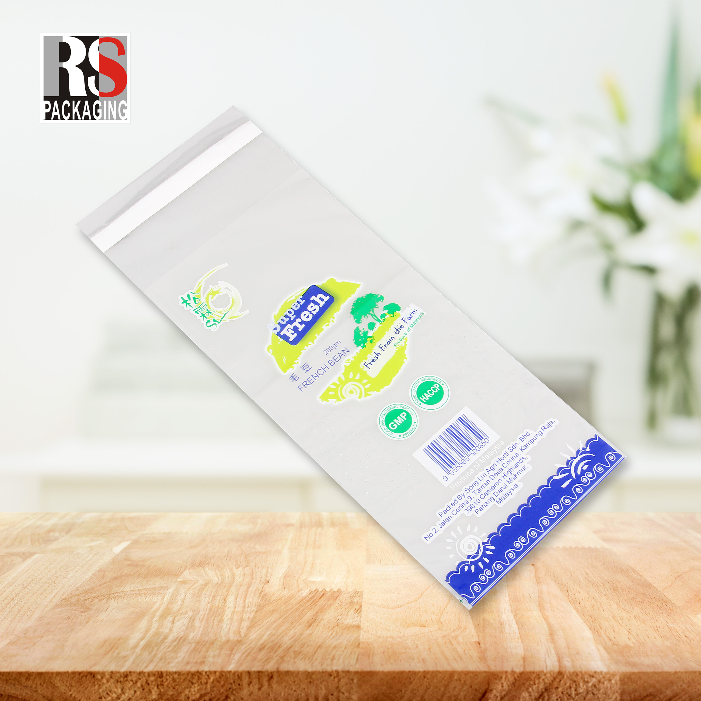 Freshly Baked Bread Packaging Bags Custom Low Density Micro Perf Bags With Side Gusset