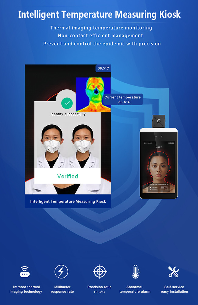 Electronic Non Contact Face Recognition Thermometer Digital Ir Thermometer