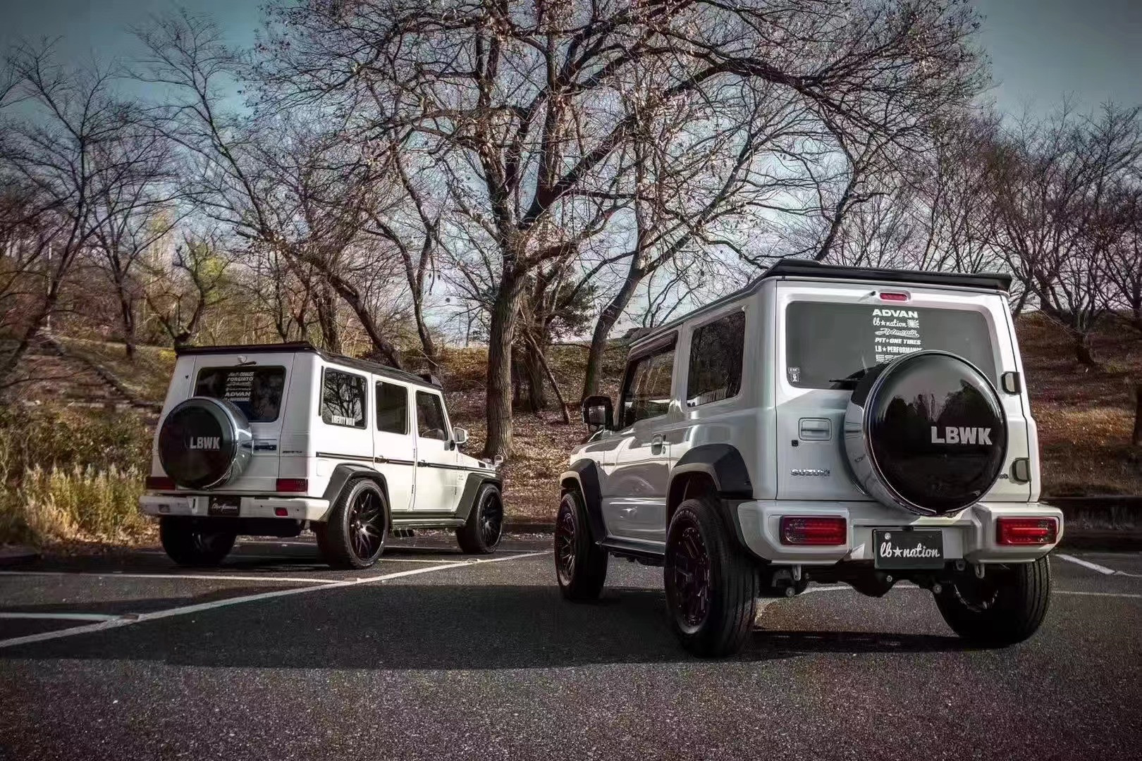 The New Product JIMNY Body Kit JIMNY Upgraded LB Style Front and Rear Bumper Wide Bodyki