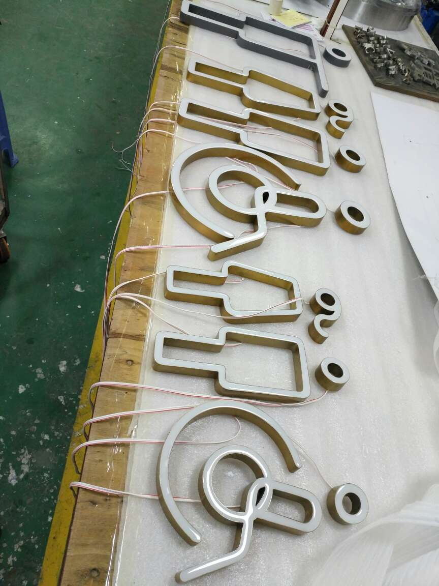Stainless Steel Front Lit Channel Letter Sign For Mall / Memorable Signage